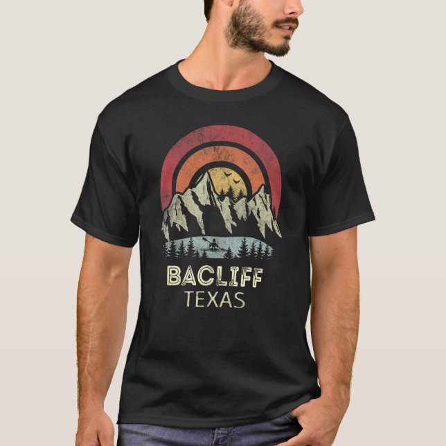 Camiseta Bacliff Texas Mountain Sunset Sunrise Kayaking (Anverso)