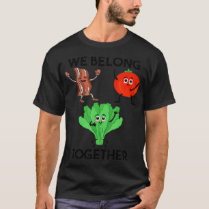 Camiseta Baco y lechuga y sandwich de tomate Gracioso Perte