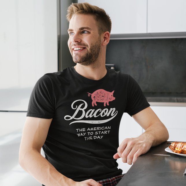 Camiseta Bacon American Carnivore Breakfast Retro (Subido por el creador)