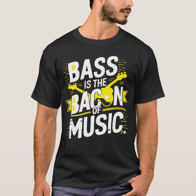 Camiseta Bacon Beats - Tee de Bass Lover para los amantes d (Anverso)