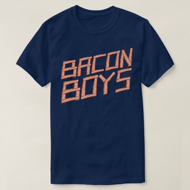 Camiseta Bacon Boys - Carne de cerdo BBQ Desayuno barbacoa (Diseño del anverso)