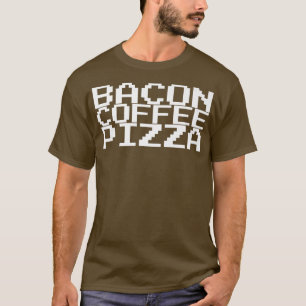 Camiseta Bacon Coffee Pizza Premium T-Shirt Copiar Copiar