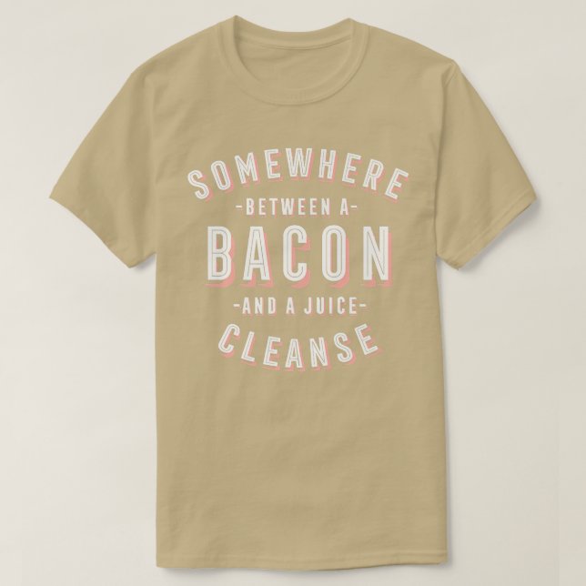 Camiseta Bacon divertida y una salchicha de salsa de jugo (Diseño del anverso)