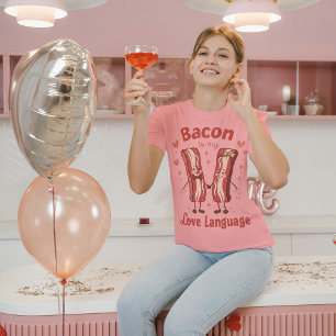 Camiseta Bacon es mi lengua de amor Gracioso Bacon
