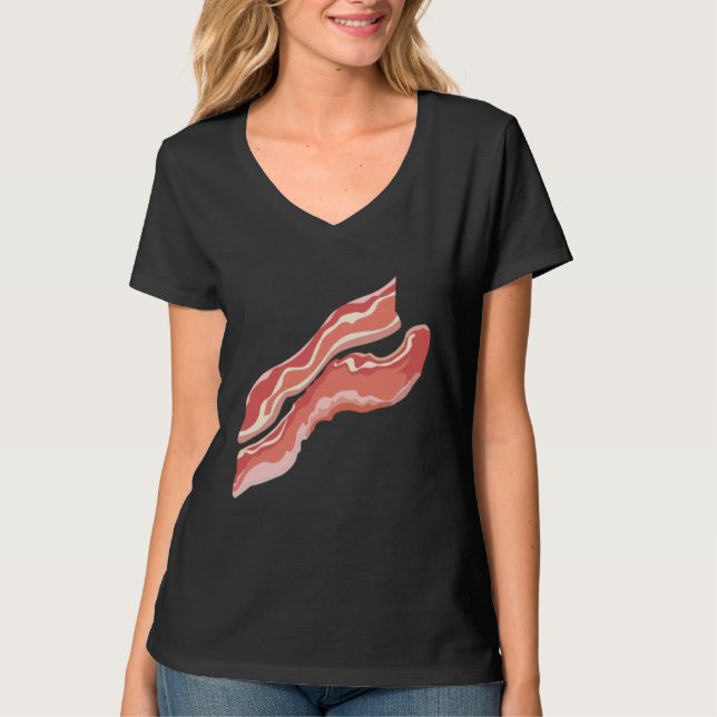 Camiseta Bacon Halloween Breakfast Matching Couples Costume (Anverso)