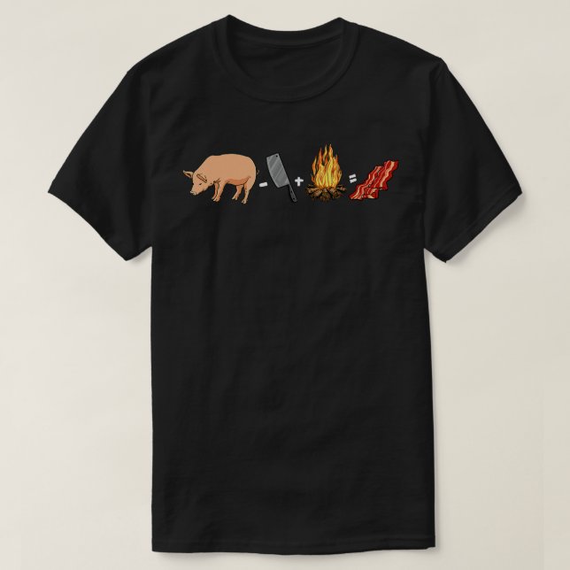 Camiseta Bacon Meat Pork - Pig Knife Campfire Breakfast Bac (Diseño del anverso)