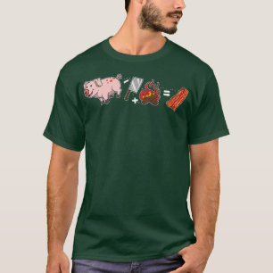 Camiseta Bacon Meat Pork - Pig Knife Campfire Cooking Bacon