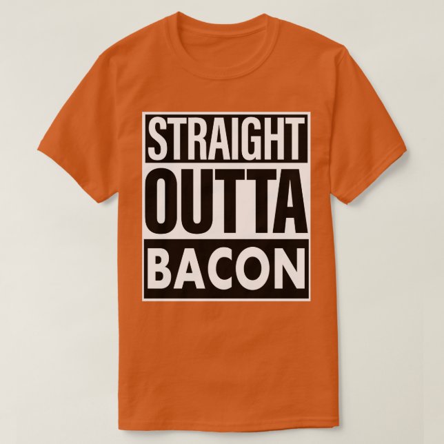 Camiseta Bacon Name Straight Outta Bacon (Diseño del anverso)