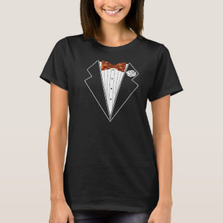 Camiseta Bacon Tuxedo Bow T Shirt Long Sleeve
