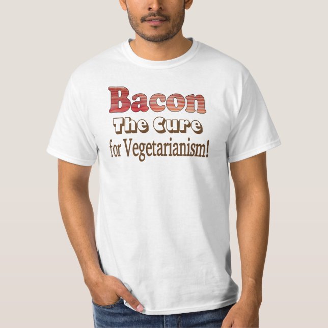 Camiseta Bacon vegetariana (Anverso)