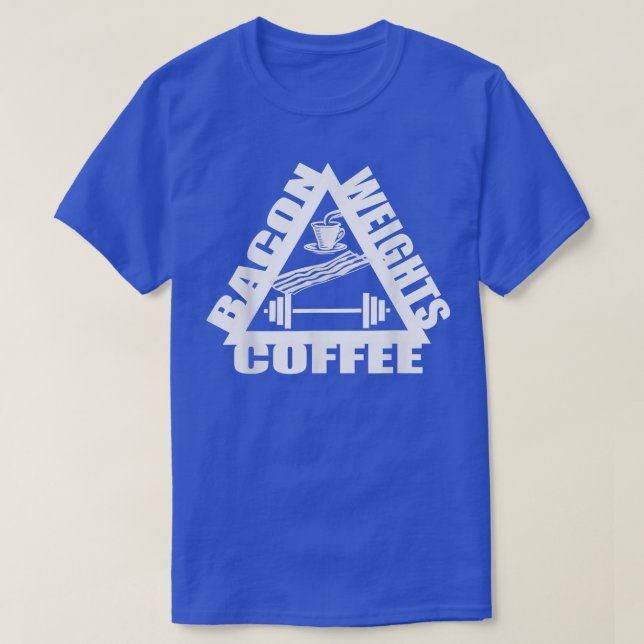Camiseta Bacon Weights Café Bacon t Bacon Regalos Gym Worko (Diseño del anverso)
