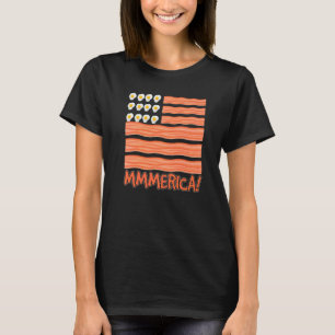 Camiseta Bacon Y Huevos Agricultores De Bandera Estadounide