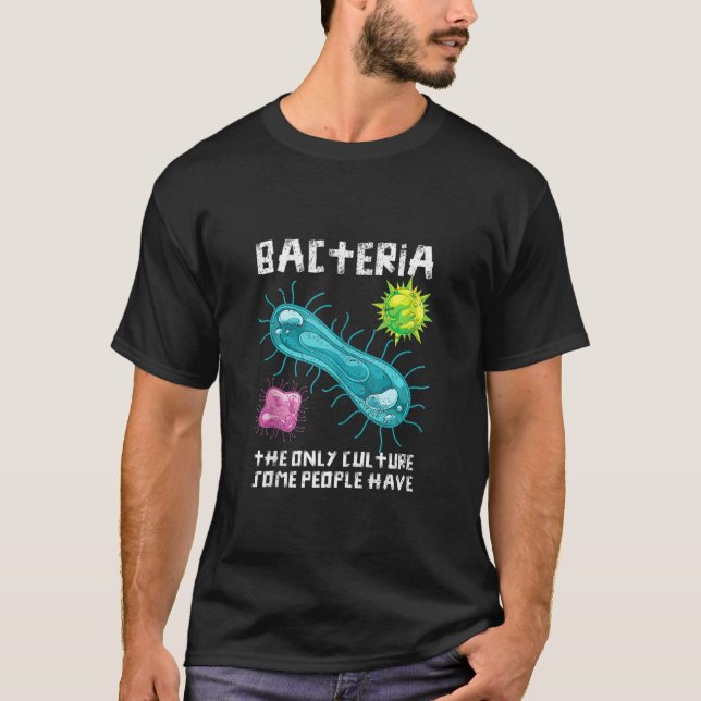 Camiseta Bacteria Bióloga Cultivo Microbiología Laboratoria (Anverso)