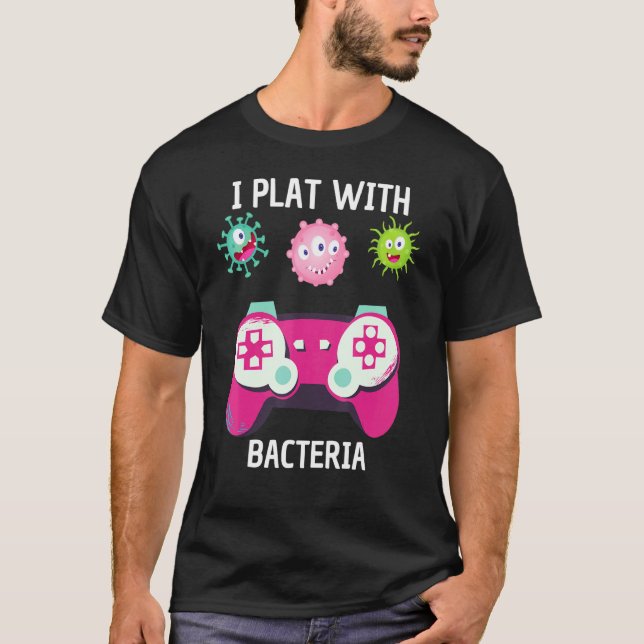 Camiseta Bacteria Juego de Videojuegos Microbiología Bacter (Anverso)