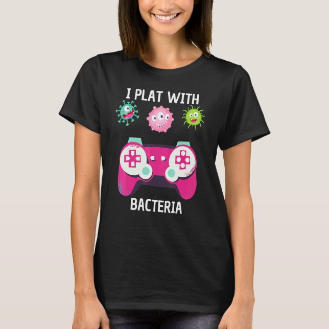 Camiseta Bacteria Juego de Videojuegos Microbiología Bacter (Anverso)