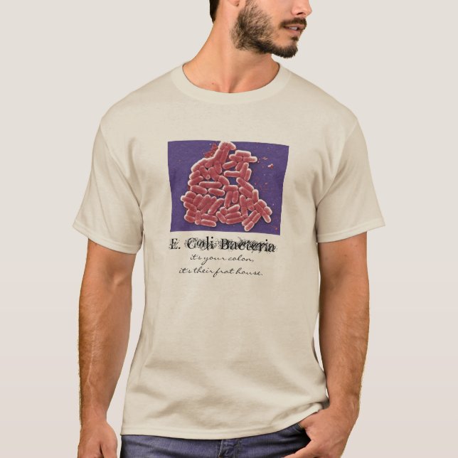 Camiseta Bacterias de Escherichia Coli (Anverso)