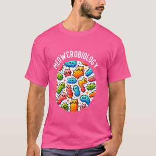 Camiseta Bacterias de gato divertidas Meowcrobiología Micro