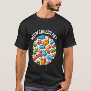 Camiseta Bacterias Divertidas de Gatos Meowcrobiología Micr