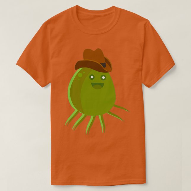 Camiseta Bacterias en un gorra bovino (Diseño del anverso)