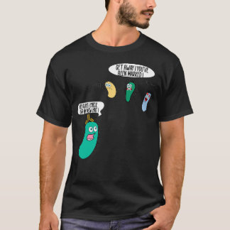 Camiseta Bacterias Graciosas Con Anticuerpos Laboratorio Mé