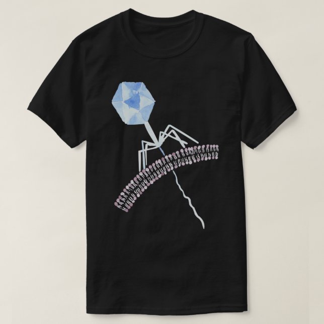 Camiseta Bacteriófilos acuarelas (Diseño del anverso)