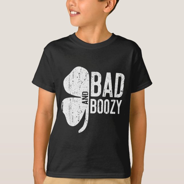 Camiseta Bad And Boozy Shirt Irish Men Women St Patricks Da (Anverso)