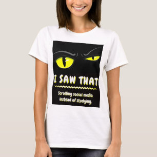 Camiseta Bad Boogie El Gato Estudiante Sarcástico Universi