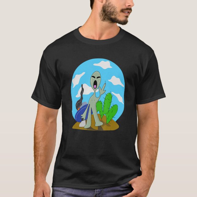 Camiseta Bad Day Alien  You Are Not Alone (Anverso)