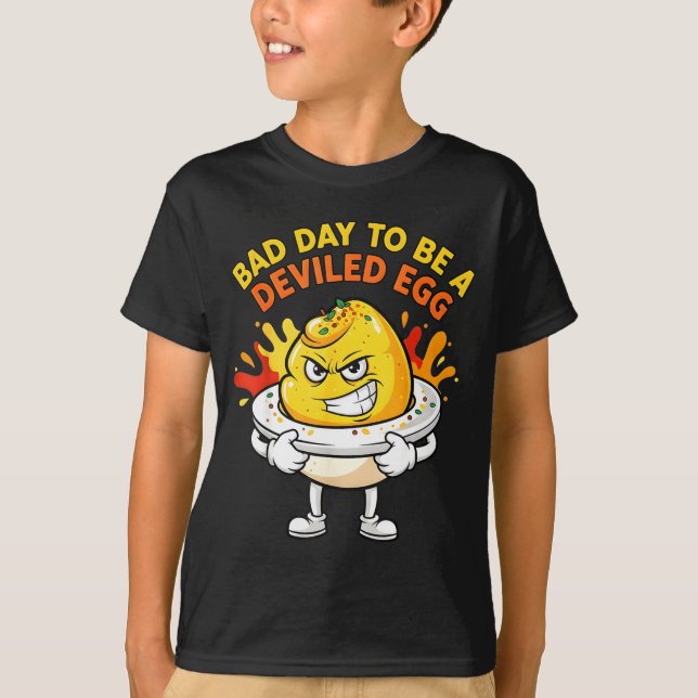 Camiseta Bad Day To Be A Deviled Egg Funny Thanksgiving Din (Anverso)