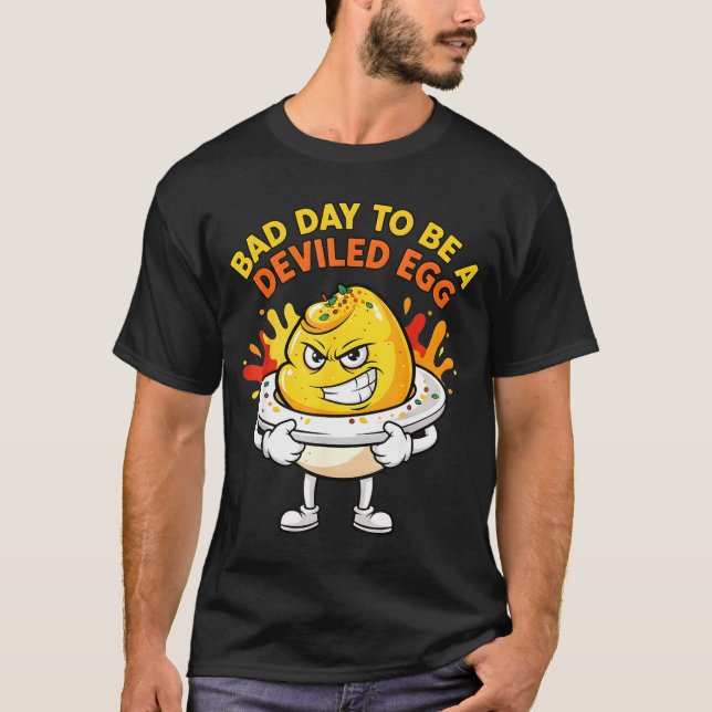 Camiseta Bad Day To Be A Deviled Egg Funny Thanksgiving Din (Anverso)