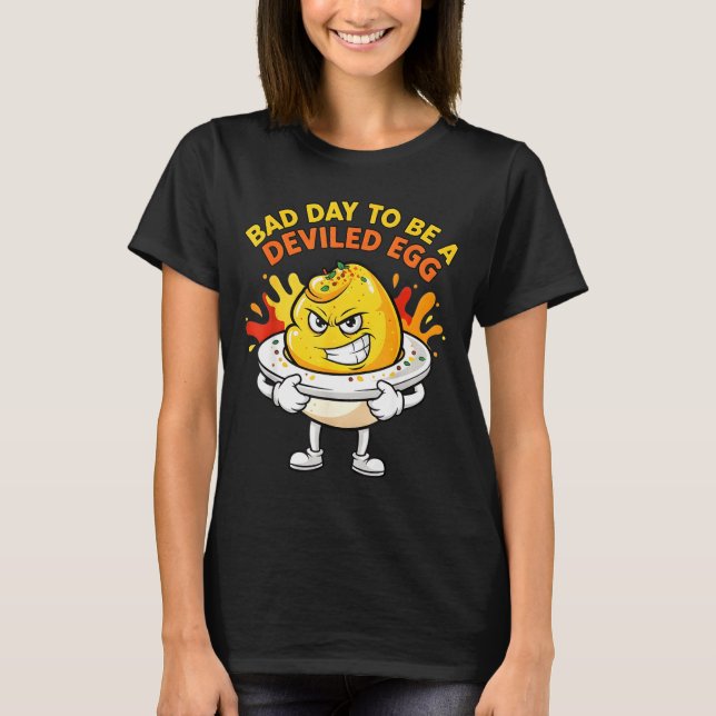 Camiseta Bad Day To Be A Deviled Egg Funny Thanksgiving Din (Anverso)