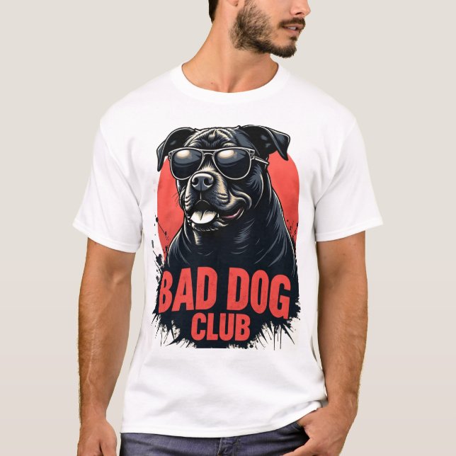 Camiseta BAD DOG CLUB – Rottweiler Streetwear T-Shirt (Anverso)