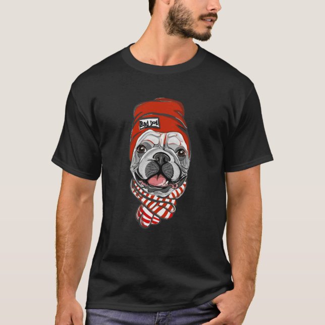 Camiseta Bad Dog French bulldog (Anverso)