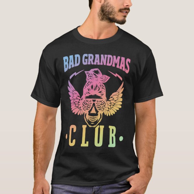Camiseta Bad Grandmas Club Skull Mom Life For Women (Anverso)