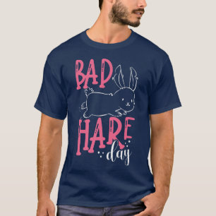 Camiseta Bad Hare Day Funny Rabbit Easter Bunny Cute Pun Sa