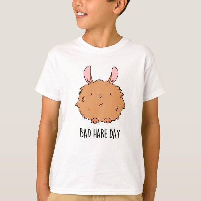 Camiseta Bad Hare Day Funny Rabbit Pun (Anverso)