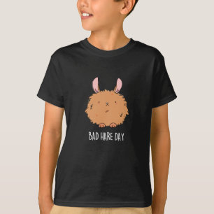 Camiseta Bad Hare Day Funny Rabbit Pun Dark BG