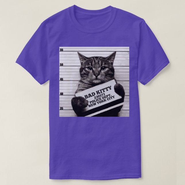 Camiseta Bad Kitty Mugshot prisionero de prisión por un gat