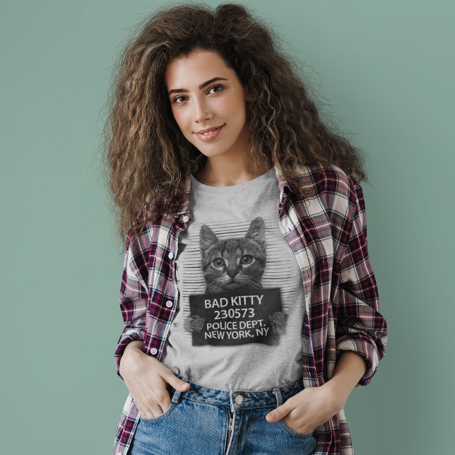Camiseta Bad Kitty NYPD Policía arresta foto regalo gracios (Subido por el creador)