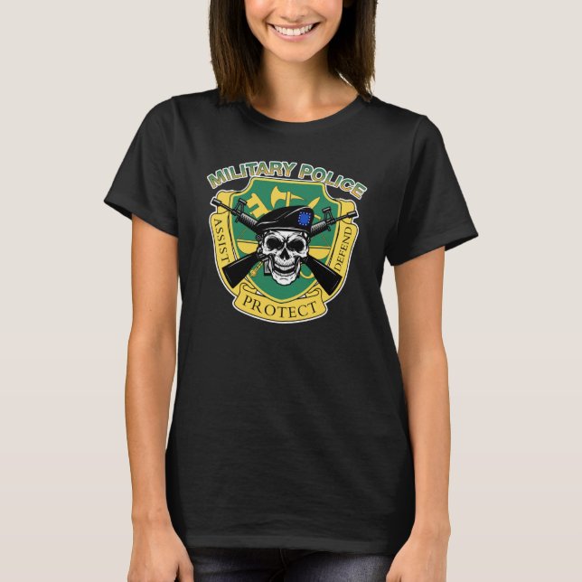 Camiseta Bad Military Police Skull (Anverso)