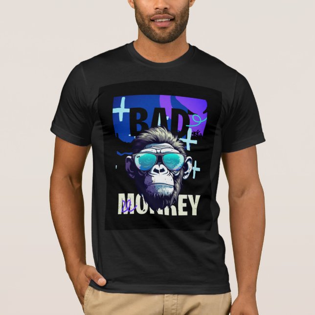 Camiseta Bad Monkey Sunglasses Streetwear Graphic (Anverso)