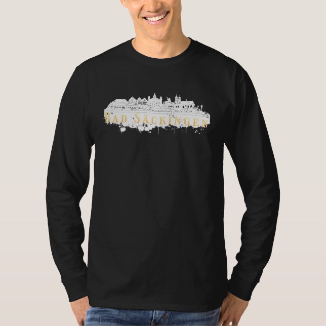 Camiseta Bad Säckingen Germany City Skyline Silhouette Outl (Anverso)