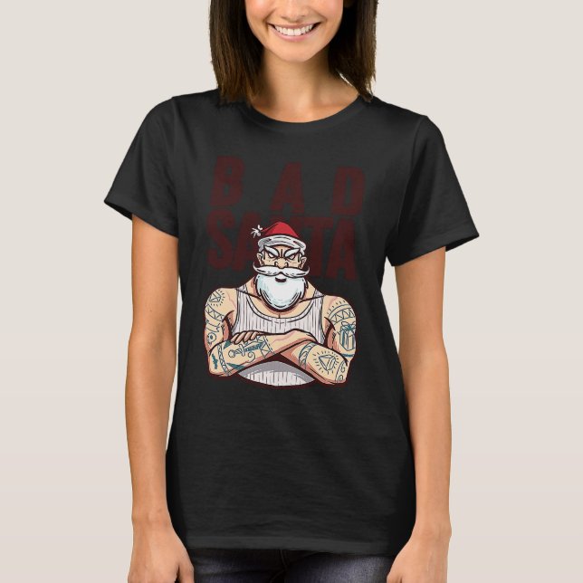 Camiseta Bad tattoo santa christmas (Anverso)