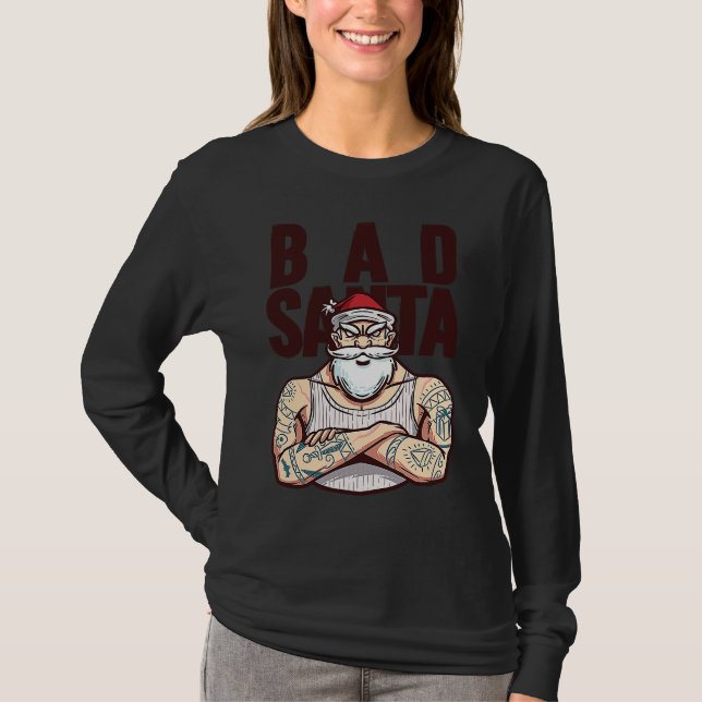 Camiseta Bad tattoo santa christmas (Anverso)
