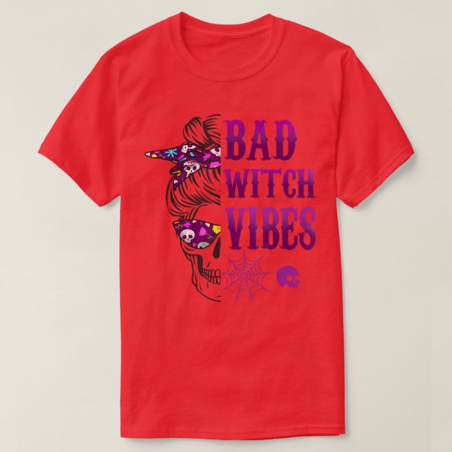 Camiseta Bad Witch Vibes Halloween  (Diseño del anverso)