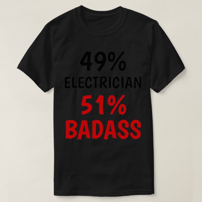 Camiseta Badass de electricidad (2) (Diseño del anverso)