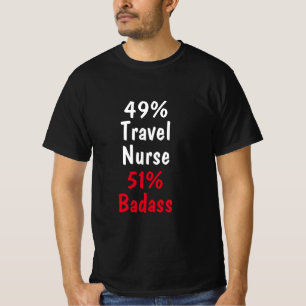 Camiseta Badass de enfermería de viajes
