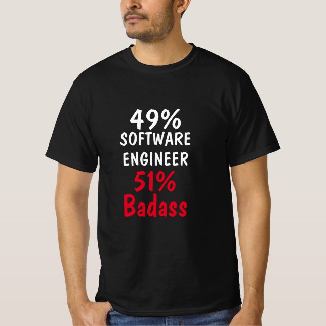 Camiseta Badass de ingeniero de software (Anverso)