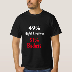 Camiseta Badass del ingeniero de vuelo
