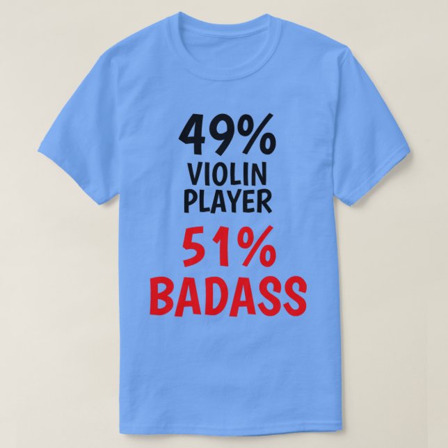 Camiseta Badass del jugador de violín (Diseño del anverso)